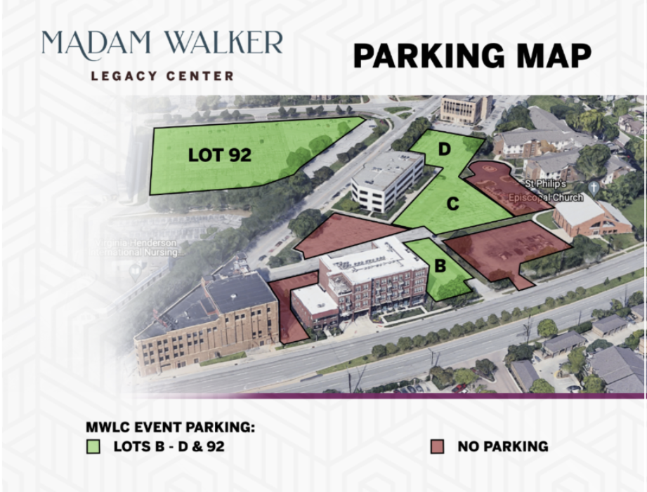 Madam Walker Legacy Center parking map